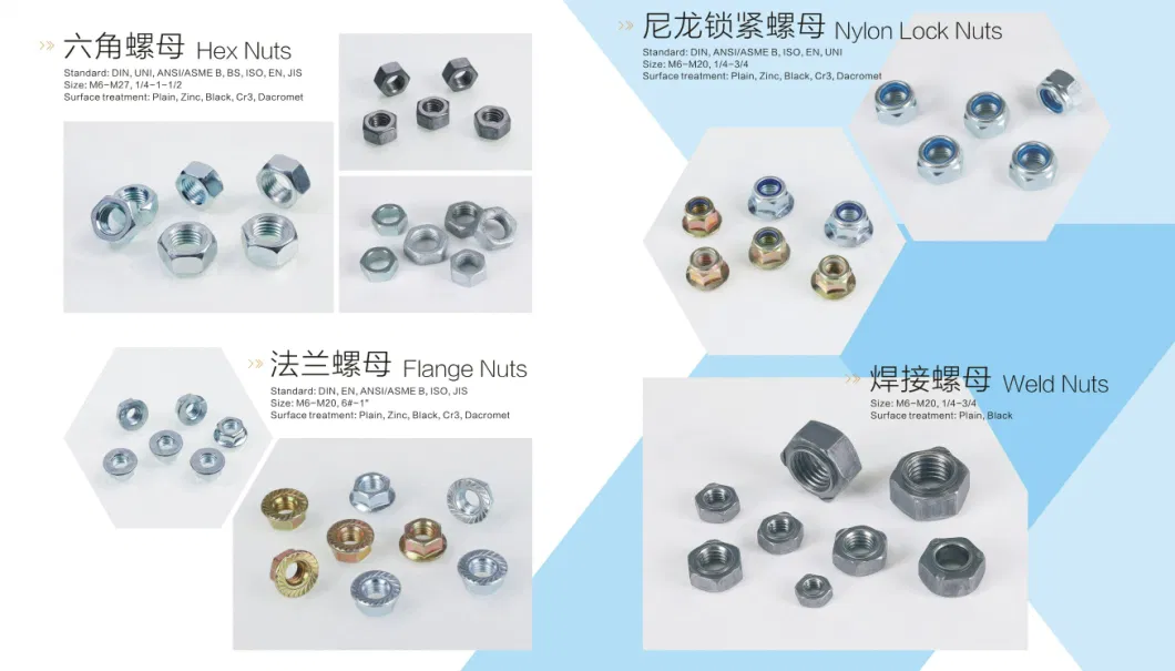 Made in China Fasteners Diameter M12 1/4′′-2′′ Bolt and Nut Stainless Steel Nuts and Bolts Grade 8.8 Bolts and Nuts